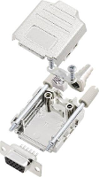 Encitech DPPK09 M HDS15 K 6355 0014 11 D sub female connectorset 180 ° Aantal polen: 15 Soldeerkelk 1 set(s)