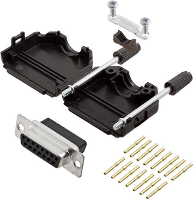 Encitech DPPK15 BK DBCS K 6355 0078 12 D sub female connectorset 180 ° Aantal polen: 9 Crimpen 1 stuk(s)