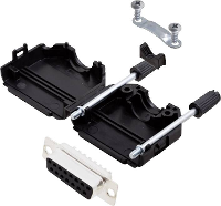 Encitech DPPK15 BK DMS K 6355 0054 12 D sub female connectorset 180 ° Aantal polen: 15 Soldeerkelk 1 set(s)