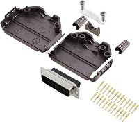 Encitech DPPK25 BK DBCP K 6355 0078 03 D sub male connectorset 180 ° Aantal polen: 25 Crimpen 1 stuk(s)