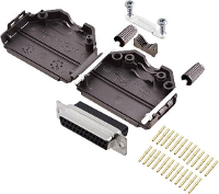 Encitech DPPK25 BK DBCS K 6355 0078 13 D sub female connectorset 180 ° Aantal polen: 25 Crimpen 1 stuk(s)