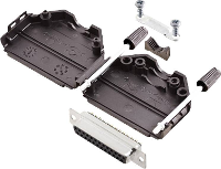 Encitech DPPK25 BK DBS K 6355 0001 13 D sub female connectorset 180 ° Aantal polen: 25 Soldeerkelk 1 set(s)