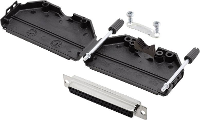 Encitech DPPK37 BK DBS K 6355 0001 14 D sub female connectorset 180 ° Aantal polen: 37 Soldeerkelk 1 set(s)