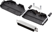 Encitech DPPK37 BK HDP62 K 6355 0011 04 D sub male connectorset 180 ° Aantal polen: 62 Soldeerkelk 1 set(s)