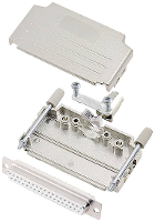 Encitech DPPK37 M DMS W K 6355 8004 34 D sub female connectorset 180 ° Aantal polen: 37 Soldeerkelk 1 stuk(s)