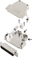 Encitech DSSK25 M DMP K 6355 0084 23 D sub male connectorset 45 °, 180 ° Aantal polen: 25 Soldeerkelk 1 stuk(s)