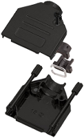 Encitech DTCK15 BK K 6560 0815 02 D sub behuizing Aantal polen: 15 Tinspuitgiet 180 ° Zwart 1 stuk(s)