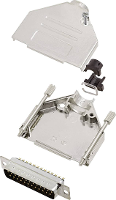 Encitech DTCK25 DMP K 6355 0061 23 D sub male connectorset 180 ° Aantal polen: 25 Soldeerkelk 1 set(s)