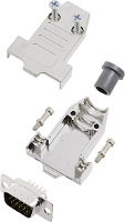 Encitech DTNT09 M HDP15 K 6355 0071 01 D sub male connectorset 180 ° Aantal polen: 15 Soldeerkelk 1 set(s)