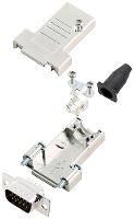 Encitech DTSL09 SJSRG T HDP15 K 6355 0088 01 D sub male connectorset 180 ° Aantal polen: 15 Soldeerkelk 1 stuk(s)