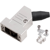 Encitech DTSL09 SLRG S K 6560 0219 31 D sub behuizing Aantal polen: 9 Tinspuitgiet 45 ° Metaal 1 stuk(s)
