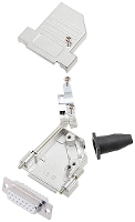 Encitech DTSL15 LJSRG S DMS W K 6355 8042 32 D sub female connectorset 45 ° Aantal polen: 15 Soldeerkelk 1 stuk(s)