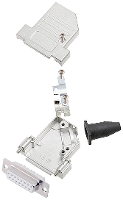 Encitech DTSL15 SJSRG S DBS W K 6355 8090 12 D sub female connectorset 45 ° Aantal polen: 15 Soldeerkelk 1 stuk(s)