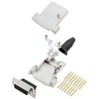 Encitech DTSL15 SJSRG T DBCS K 6355 0089 12 D sub female connectorset 180 ° Aantal polen: 15 Crimpen 1 stuk(s)