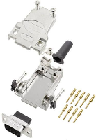 Encitech DTZF09 DBCP K 6355 0048 01 D sub male connectorset 180 ° Aantal polen: 9 Crimpen 1 stuk(s)