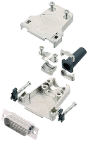 Encitech DTZF15 DBP W K 6355 8044 02 D sub male connectorset 180 ° Aantal polen: 15 Soldeerkelk 1 stuk(s)