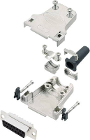 Encitech DTZF15 DBS K 6355 0044 12 D sub female connectorset 180 ° Aantal polen: 15 Soldeerkelk 1 set(s)