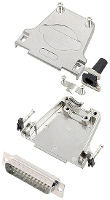 Encitech DTZF25 DMP W K 6355 8045 03 D sub male connectorset 180 ° Aantal polen: 25 Soldeerkelk 1 stuk(s)
