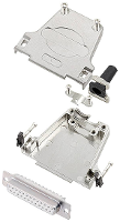 Encitech DTZF25 DMS W K 6355 8045 13 D sub female connectorset 180 ° Aantal polen: 25 Soldeerkelk 1 stuk(s)