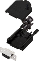 Encitech DTZK09 BK HDS15 K 6355 0102 11 D sub female connectorset 180 ° Aantal polen: 15 Soldeerkelk 1 stuk(s)