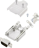 Encitech MHDM 09 HDP15 K 6355 0059 01 D sub male connectorset 180 ° Aantal polen: 15 Soldeerkelk 1 set(s)