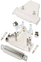 Encitech TRI M 25 HDS44 W K 6355 8058 13 D sub female connectorset 180 ° Aantal polen: 44 Soldeerkelk 1 stuk(s)