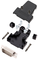 Encitech TRI P 15 DBP W K 6355 8036 02 D sub male connectorset 180 ° Aantal polen: 15 Soldeerkelk 1 stuk(s)