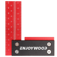 ENJOYWOOD 100mm/4Inch Aluminium Legering Houtbewerking Liniaal Nauwkeurigheid Vierkante Rechte Hoek Liniaal Gegarandeerd