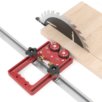 ENJOYWOOD 160mm Verlengde Stock Gids met Eenrichtingswiel en Veiligheids Hulpgereedschap Geschikt voor Tafelzaag Lintzaa