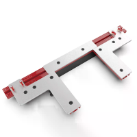 ENJOYWOOD Behandelingsrouting sjabloon 0 10IN Breedte 0 190mm Lengte met dubbele rail precisie positiebepaling voor afko