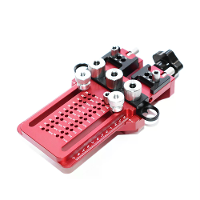 ENJOYWOOD Dowel Jig Hole Puncher Boorgeleider Tool met metrische en imperiale schalen Nauwkeurige uitlijningssleuven