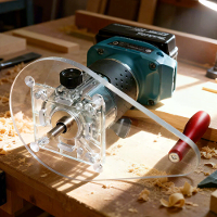ENJOYWOOD Edge Router Basisplaat Compatibel met de meeste afrondmachines Helder Acryl Ontwerp Nauwkeurig Snijden Stabiel