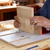 GENOT  WOOD MM/Inch Router Table Box Joint Jig Aanpasbaar Houtbewerking Gereedschap Compatibel met 3 kopstukken Professi