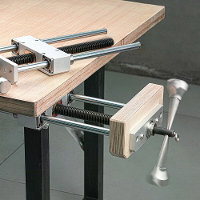 ENJOYWOOD Houtbewerkingsbank MG0 000 0060A Zware Dubbele Link Klem 0 300mm Bereik Aluminiumlegering Roestvrijstaal