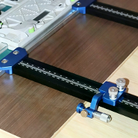 ENJOYWOOD Parallelle geleider voor zaag met sporen Micro niveau fijne afstelling Nieuwe calibratie herhaalbare sneden Sn