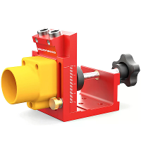 ENJOYWOOD Pocket Hole Jig met stofzuigeradapter dubbele schalen 9,5 mm boor set voor houtbewerking aluminium doe het zel