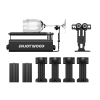 ENJOYWOOD R3 PRO roterende rol met scheidbare ondersteuningsmodule en verlengtorens voor lasergraveerder