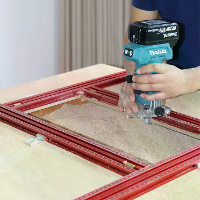 ENJOYWOOD Sap Router Groove Jig Verstelbare Router Jig en Sjabloon voor Snijplank met metrische/imperialen schalen Route