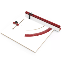 ENJOYWOOD Tafelzaag kruisbak sled met 24 inch geleider Flip Stop Hold Down klem Precisie kruisbak mitre sled voor kasten