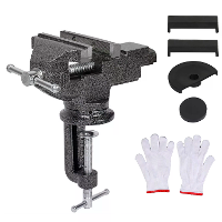 ENJOYWOOD Universele bankvise tafelklemming 360° draaibare basis kleine thuis vise zware legering staal voor houtbewerki