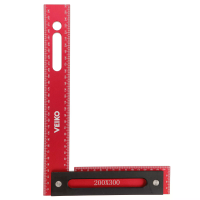 ENJOYWOOD VEIKO 300x200mm Aluminium Legering Precisie Houtbewerking Vierkant Hoekmeter met Basis