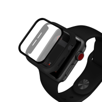 Enkay full body pc horlogekast + gehard glazen horlogeschermbeschermer voor Apple Watch serie 5 44 mm / Apple Watch seri