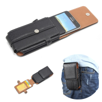 Enkay Outdoor Soft Pu Leather Card Slot Waist Bag Phone Wallet For Xiaomi Iphone Samsung