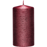 1X Rode cilinderkaars/stompkaars 7 x 13 cm 25 branduren