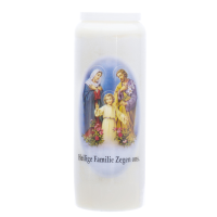 1X Witte noveenkaars Heilige Familie 6 x 18 cm 9 dagen
