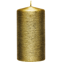 Cilinderkaars/stompkaars   goud   7 x 13 cm   25 branduren   sfeerkaarsen   kaarsen