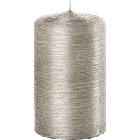 Cilinderkaars/stompkaars   zilver   6 x 10 cm   25 branduren   sfeerkaarsen   kaarsen