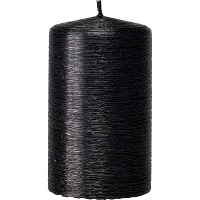 Cilinderkaars/stompkaars   zwart   6 x 10 cm   25 branduren   sfeerkaarsen   kaarsen