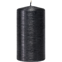 Cilinderkaars/stompkaars   zwart   7 x 13 cm   25 branduren   sfeerkaarsen   kaarsen