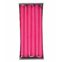 Enlightening Candles Dinerkaarsen   12x stuks   fuchsia roze   8 branduren   25 cm   kandelaar kaars